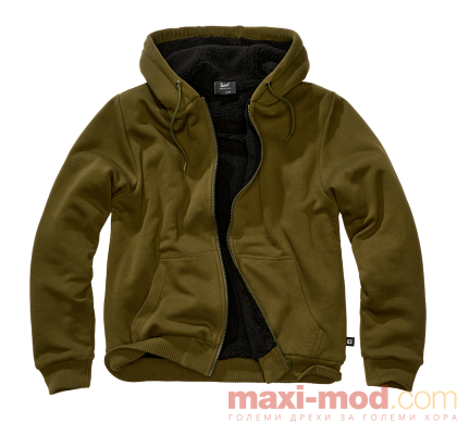 Голям размер мъжки суичър с подплата