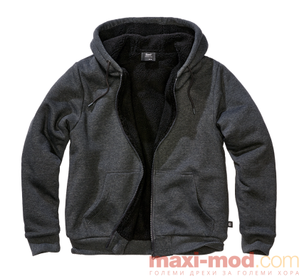 Голям размер мъжки суичър с подплата
