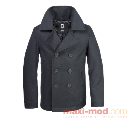 Мъжко вълнено палто голям размер