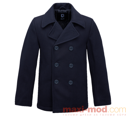 Мъжко вълнено палто голям размер