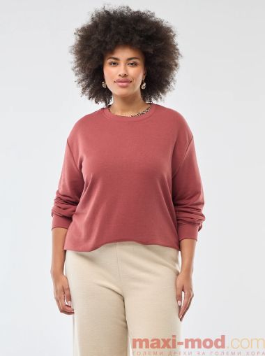 Дамска блуза с кръгло деколте