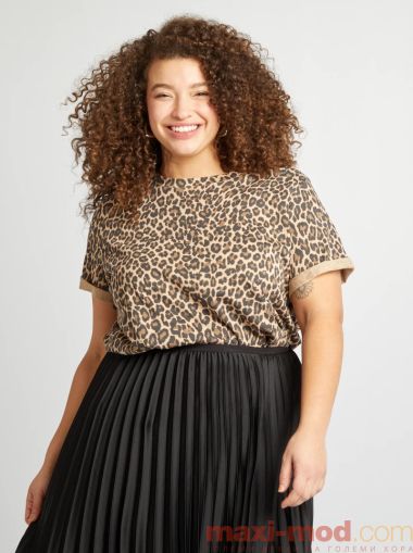 Голям размер дамска тениска 100% памук