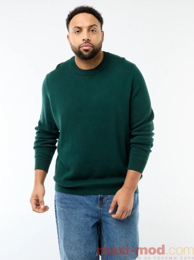 Голям размер мъжки памучен пуловер
