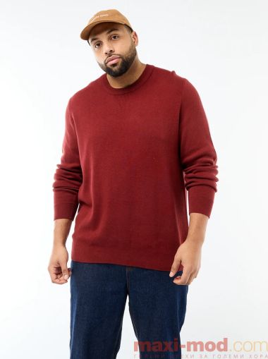 Голям размер мъжки памучен пуловер