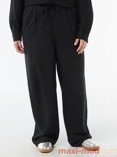 Дамски панталон с прав крачол от ленена смес