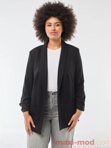 Дълго дамско сако с навити ръкави