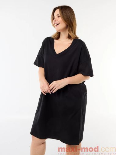 Рокля тип тениска с къс ръка