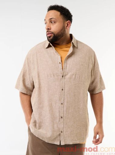 Мъжка  лененa риза голям размер