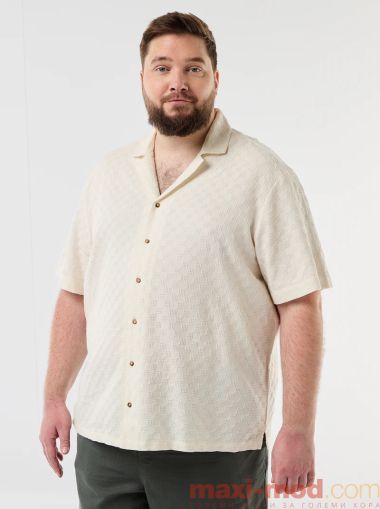 Голям размер мъжа риза с къс ръкав