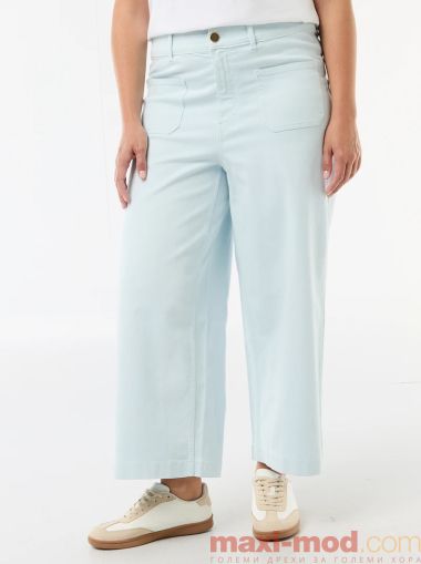 Широки дамски панталони със средна талия