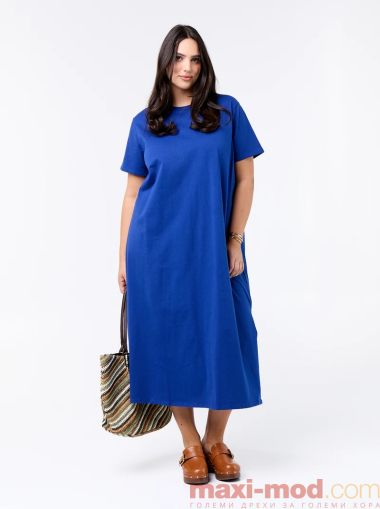 Рокля тип тениска с къс ръка