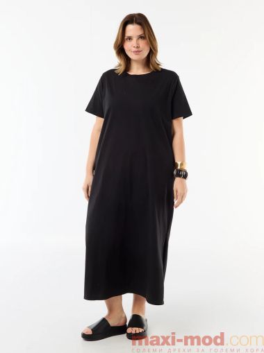 Рокля тип тениска с къс ръка