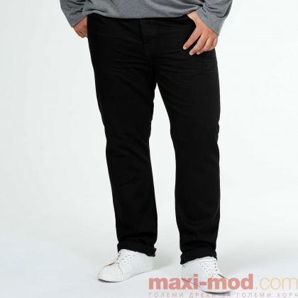 Мъжки черни дънки голям размер
