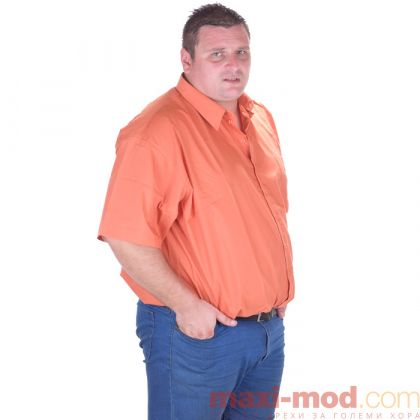 Макси номер мъжка риза с къс ръкав