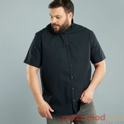 Риза с къс ръкав голям размер