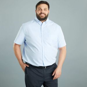 Мъжка риза с къс ръкав макси размер