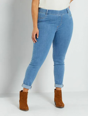 Ластични дамски дънки макси размер