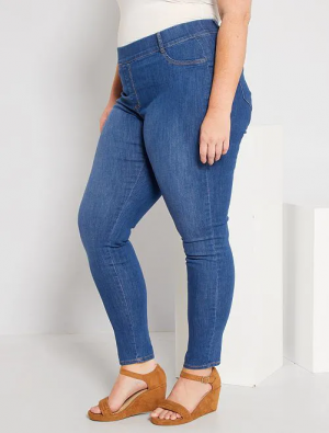 Ластични дамски дънки макси размер