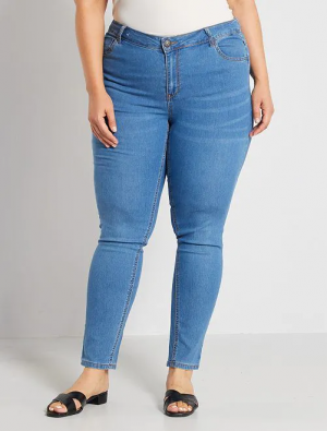 Ластични дамски дънки макси размер