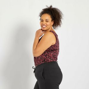 Макси размер дамска туника с крастосани презрамки