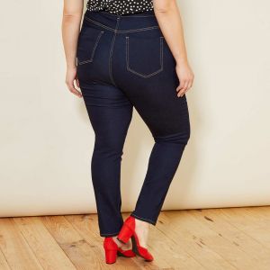 Голям размер дамски ластични дънки 