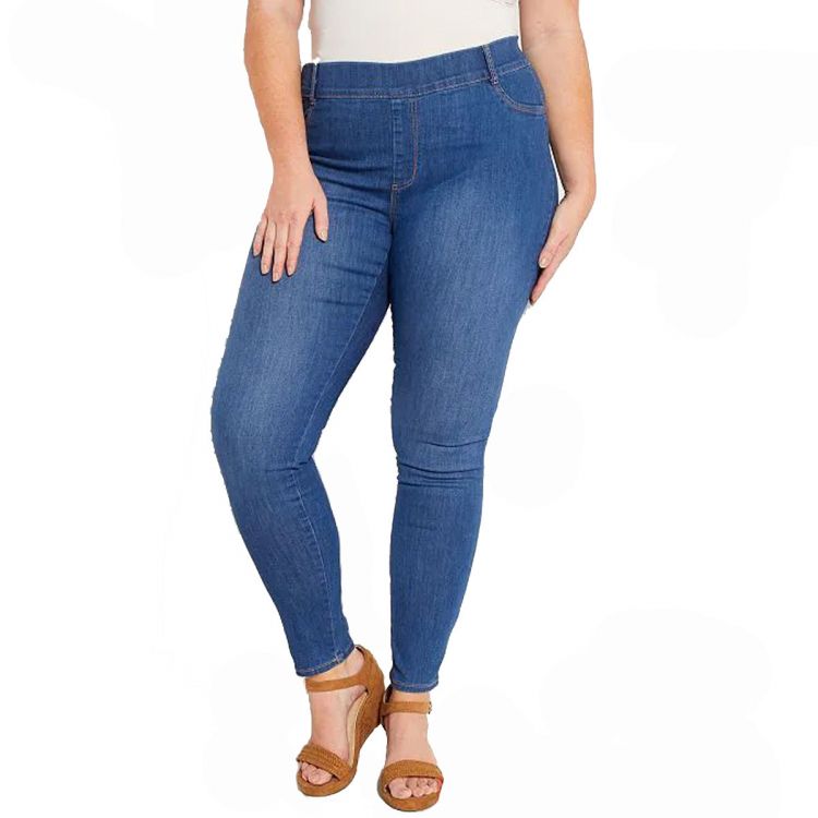 Ластични дамски дънки макси размер