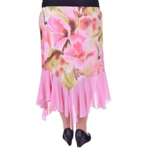 Дамска пола на цветя голям размер