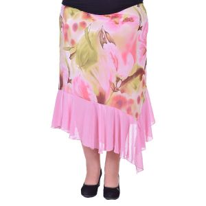 Дамска пола на цветя голям размер