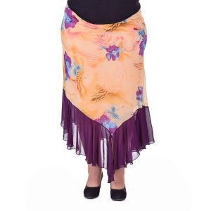 Макси размер дамска пола с флорални мотиви