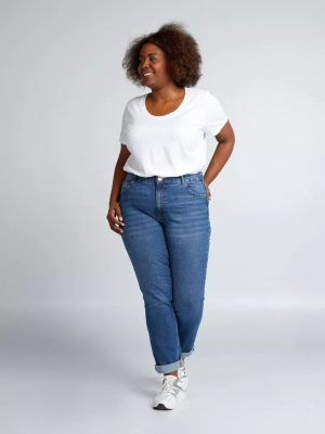 Голям размер дамски дънки 