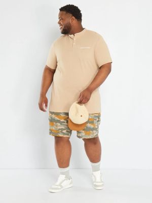 Голям номер мъжка блуза с къс ръкав