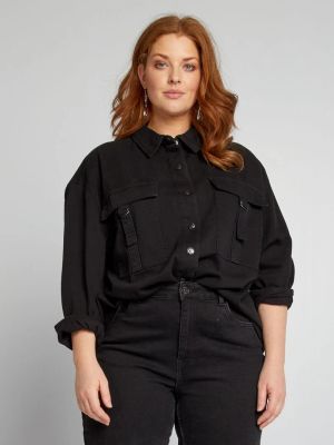 Голям размер дамска дънкова риза