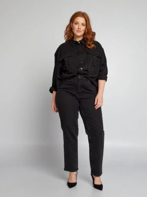 Голям размер дамска дънкова риза