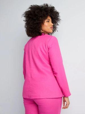 Голям размер дамскo ленено сако