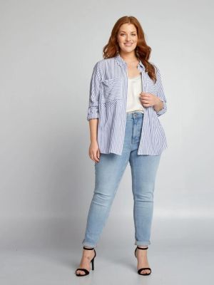 Дамски slim дънки голям размер