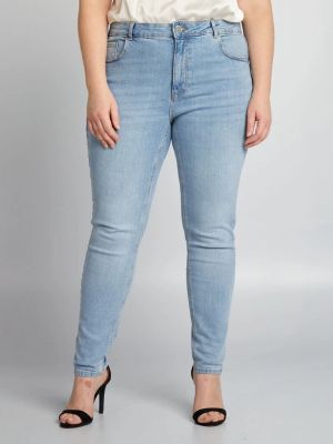 Дамски slim дънки голям размер