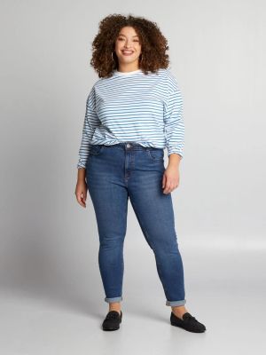 Дамски slim дънки голям размер