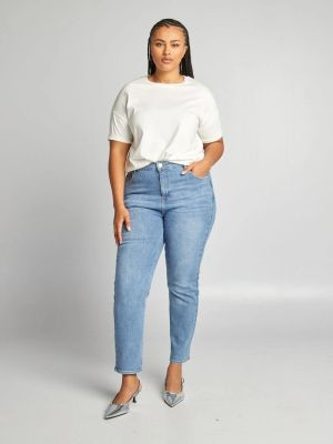 Прави дънки с висока талия