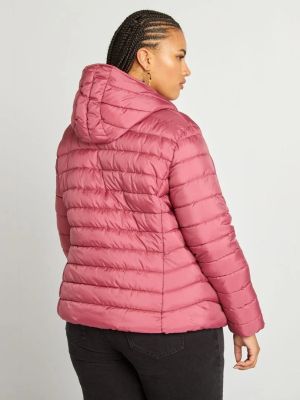 🧥 Дамско леко пухено яке с качулка – до 6XL