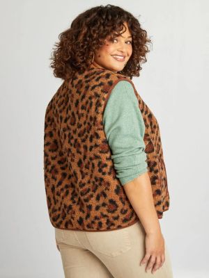 Голям размер дамски шерпа елек