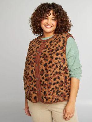 Голям размер дамски шерпа елек