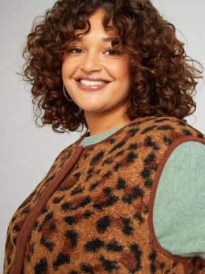 Голям размер дамски шерпа елек