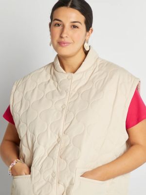 Капитонирано пухено яке със свалящи се ръкави