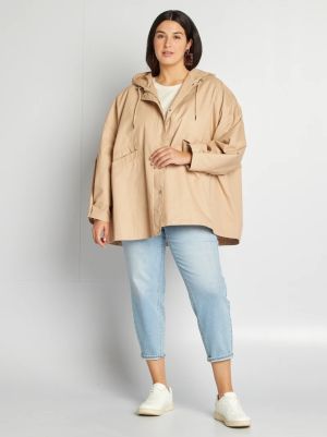 Дамско яке с качулка голям размер