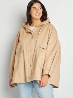 Дамско яке с качулка голям размер