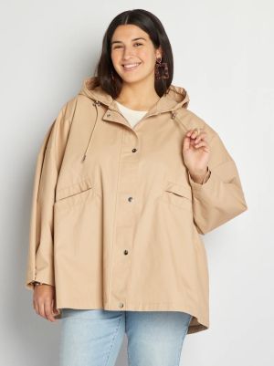 Дамско яке с качулка голям размер