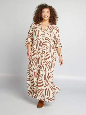 Дълга рокля с волани