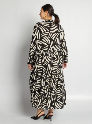 Дълга рокля с волани