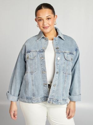 Макси размер дамско дънково яке