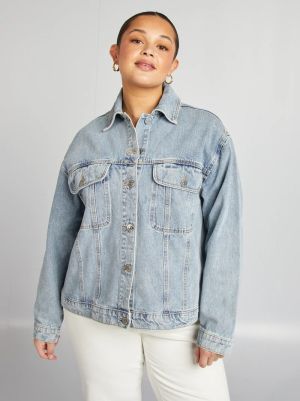 Макси размер дамско дънково яке